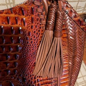 Brahmin Marianna Pecan Rose Genuine Leather